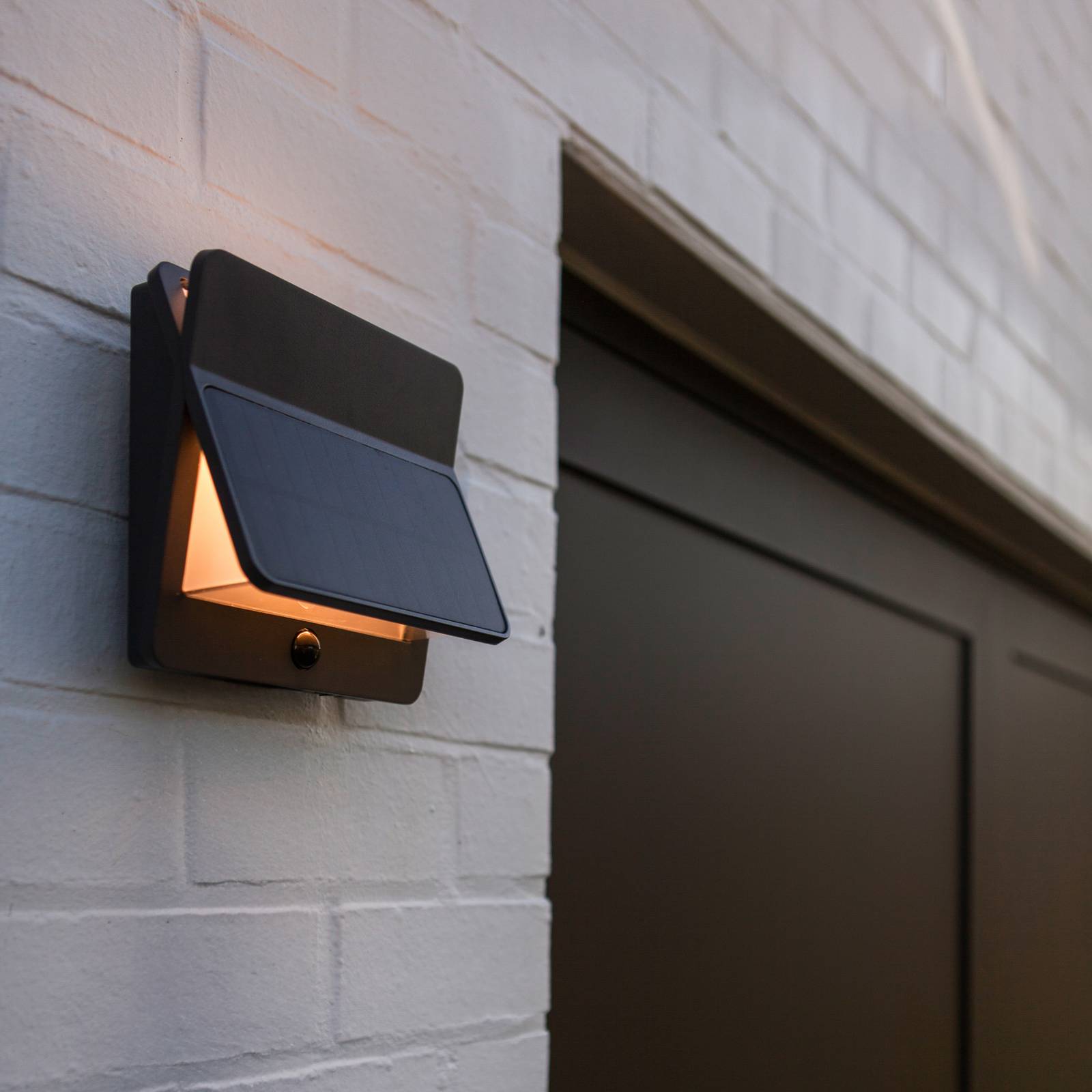  Lutec Led-solar-außenwandlampe Aleta, Dunkelgrau 18 Cm Sensor Ip54 