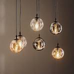 Glassy hanglamp 6-lamps recht grijs/amber/helder