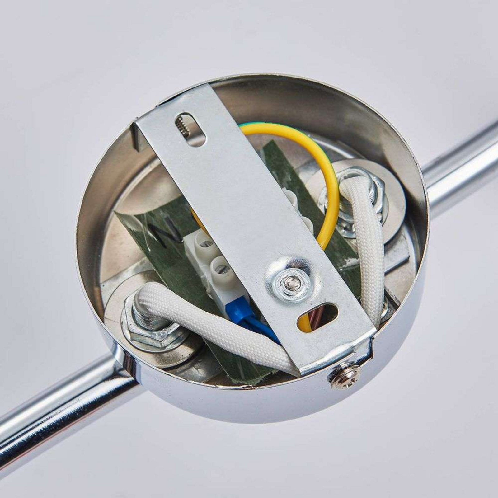 Ticino 4 Ceiling Lamp Silver/Chrome - Lindby