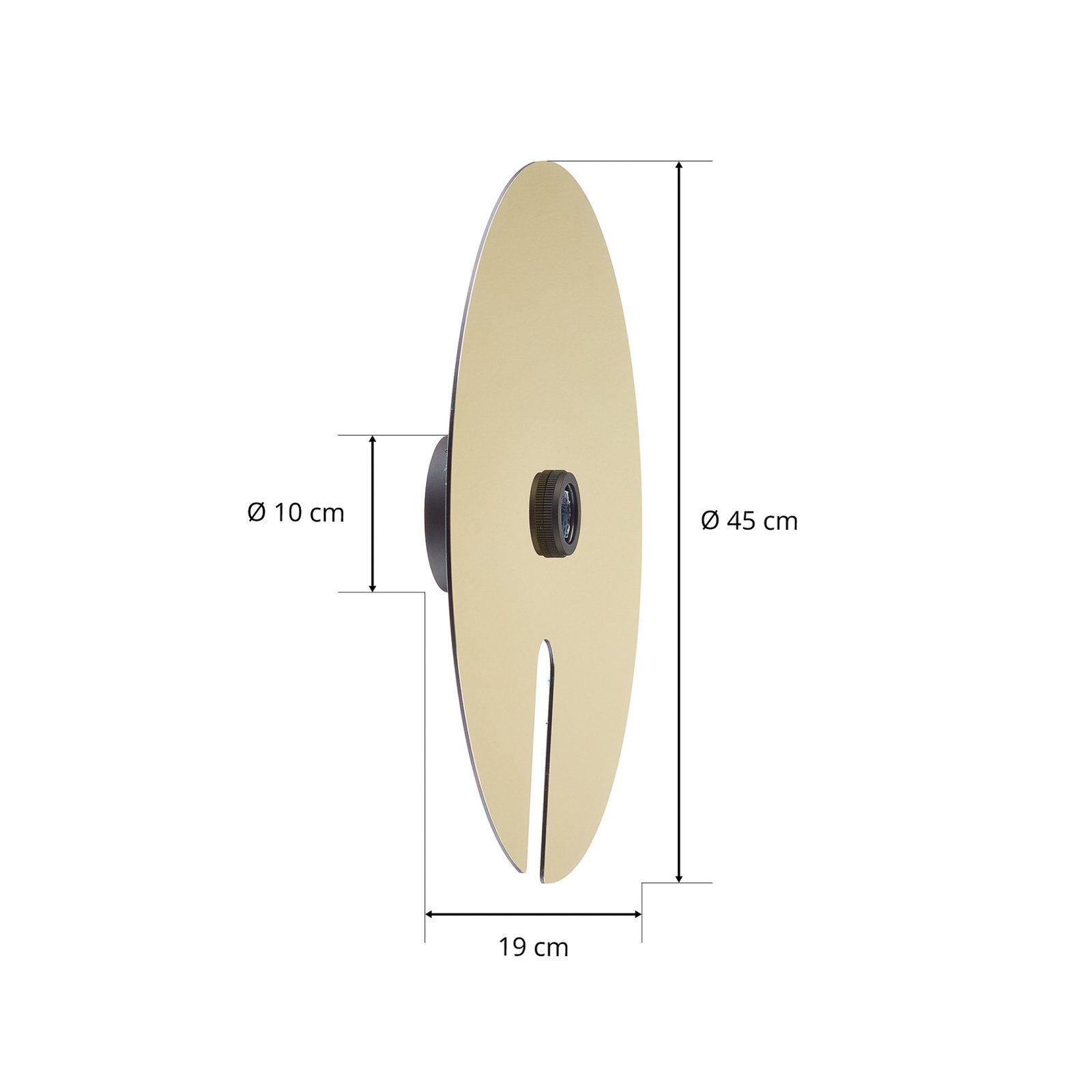 WEVER & DUCRÉ Mirro 2.0 sienelė45cm juoda/auksinė