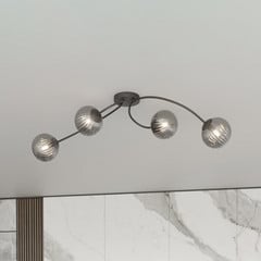 Vibra laevalgusti, suitsuhall/must, pikkus 110 cm, 4-valgusti.