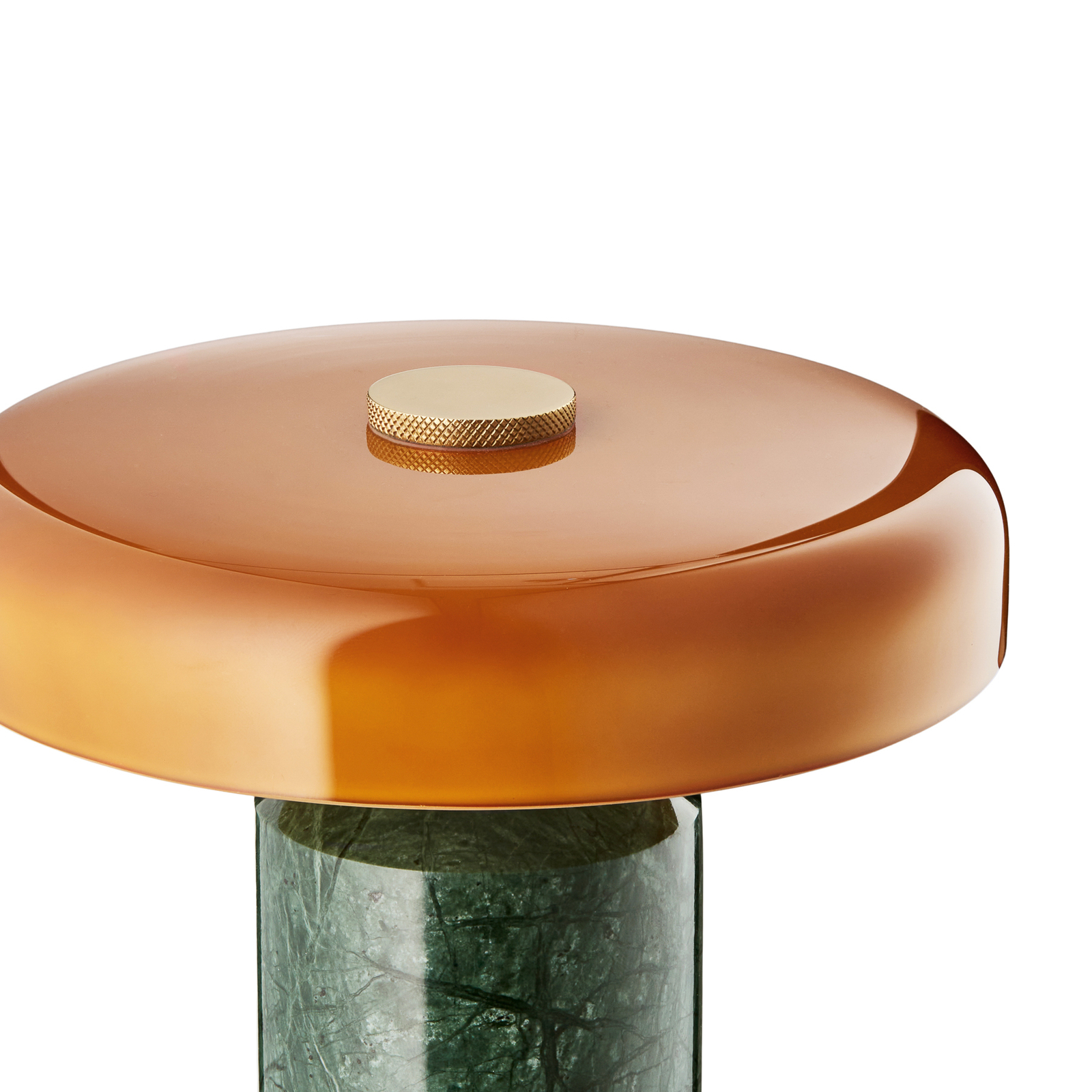 Lampe de table LED rechargeable Trip, vert / orange, marbre, verre, IP44