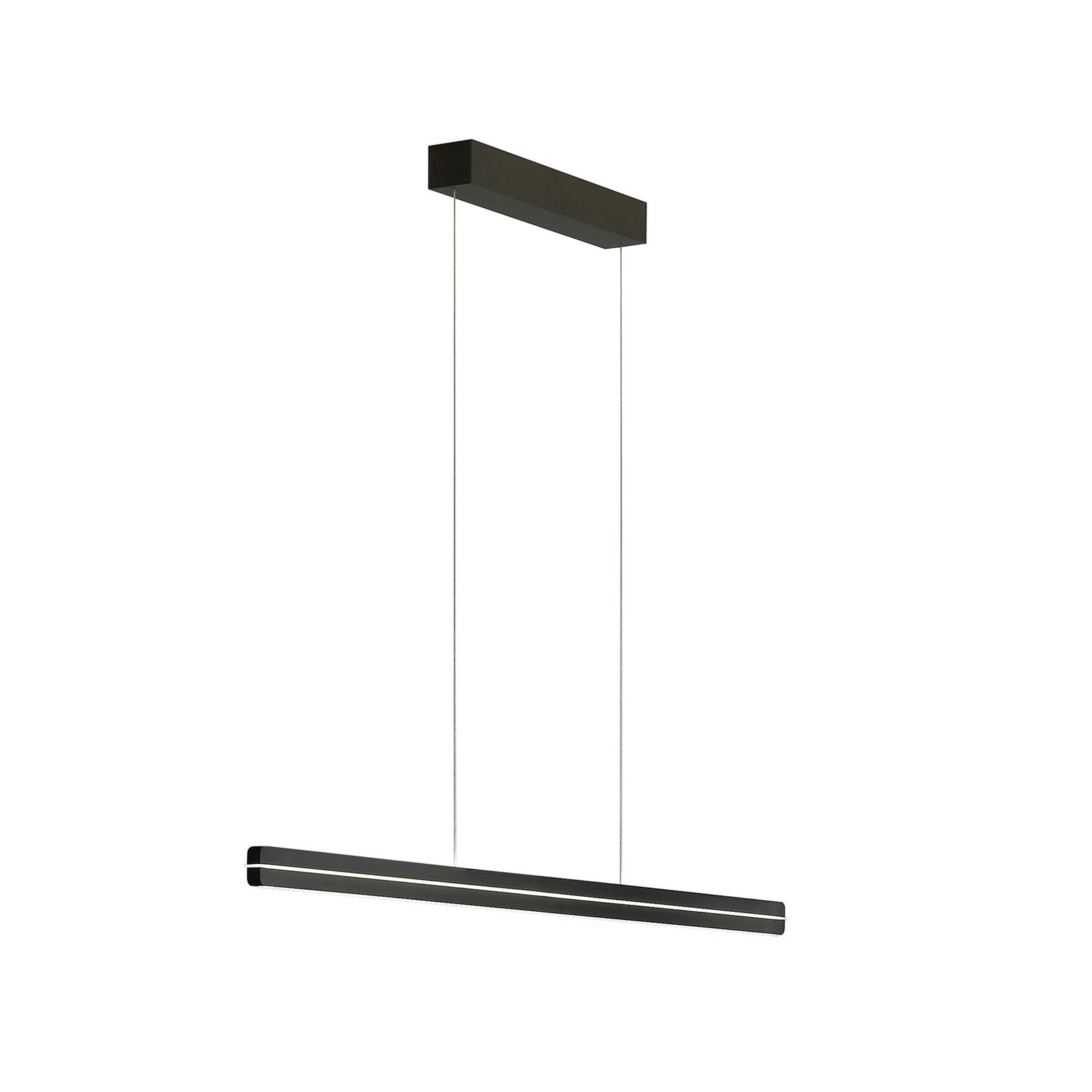 Candeeiro suspenso LED Bopp Switch, preto, comprimento 118 cm, metal