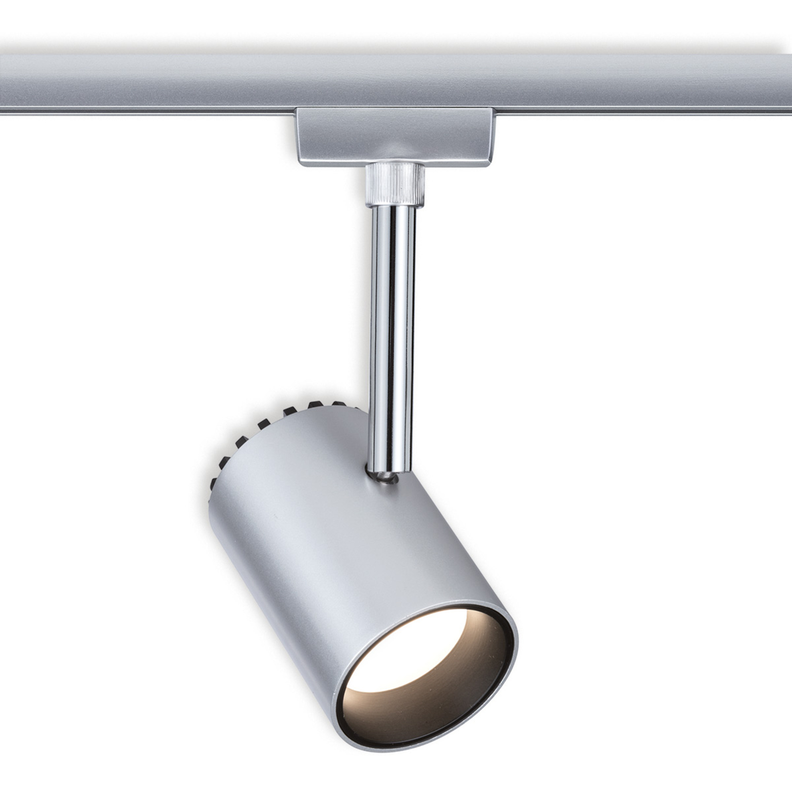 Paulmann URail Shine LED spotlight in chrome, for Living / Dining Room, metal, 5 W, energy efficiency: A+, W: 5.9 cm, H: 18 cm