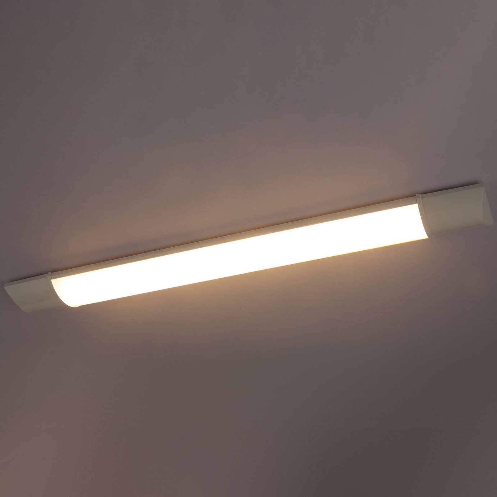 Lâmpada LED para instalação sob o armário Obara, IP20, 90 cm de comprimento
