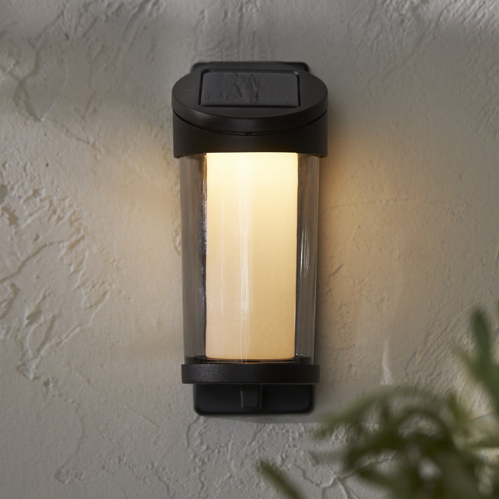 LED outdoor wall light Alippa, black Height 21 cm metal