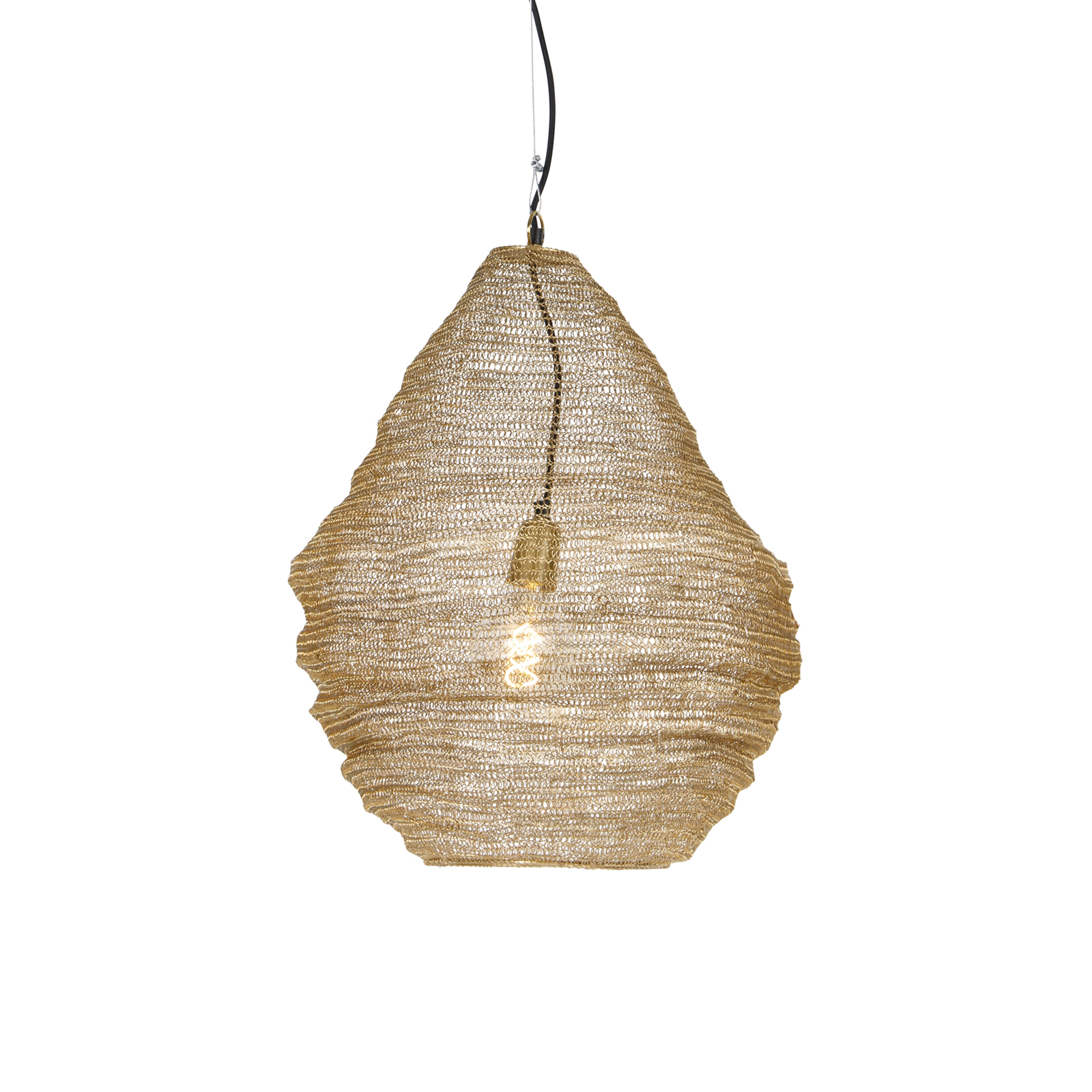 Lindby Kaviya lampada a sospensione oro alta 60 cm