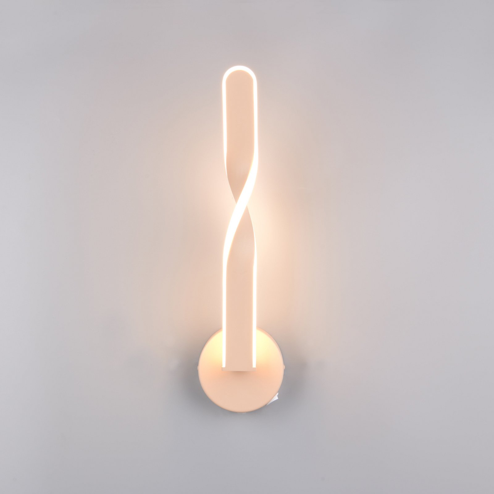 LED wall light Ginko, sand, metal, height 45.5 cm