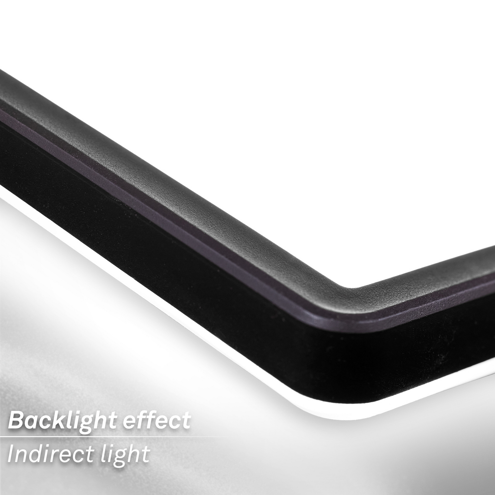 Tava A LED ceiling light, 58 x 20 cm, plastic, black