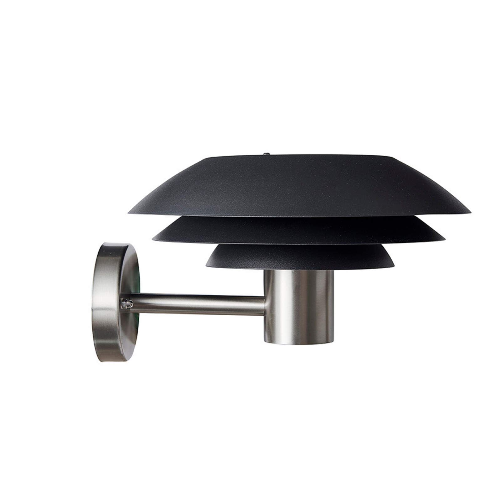 DL31 Outdoor Wall Lamp Black/Steel - DybergLarsen