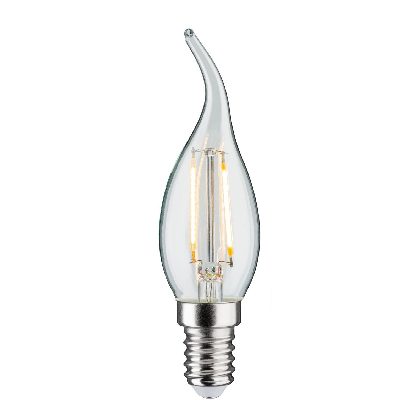LED žvakių lemputė E14 2,8W 2 700K Windblast Filament