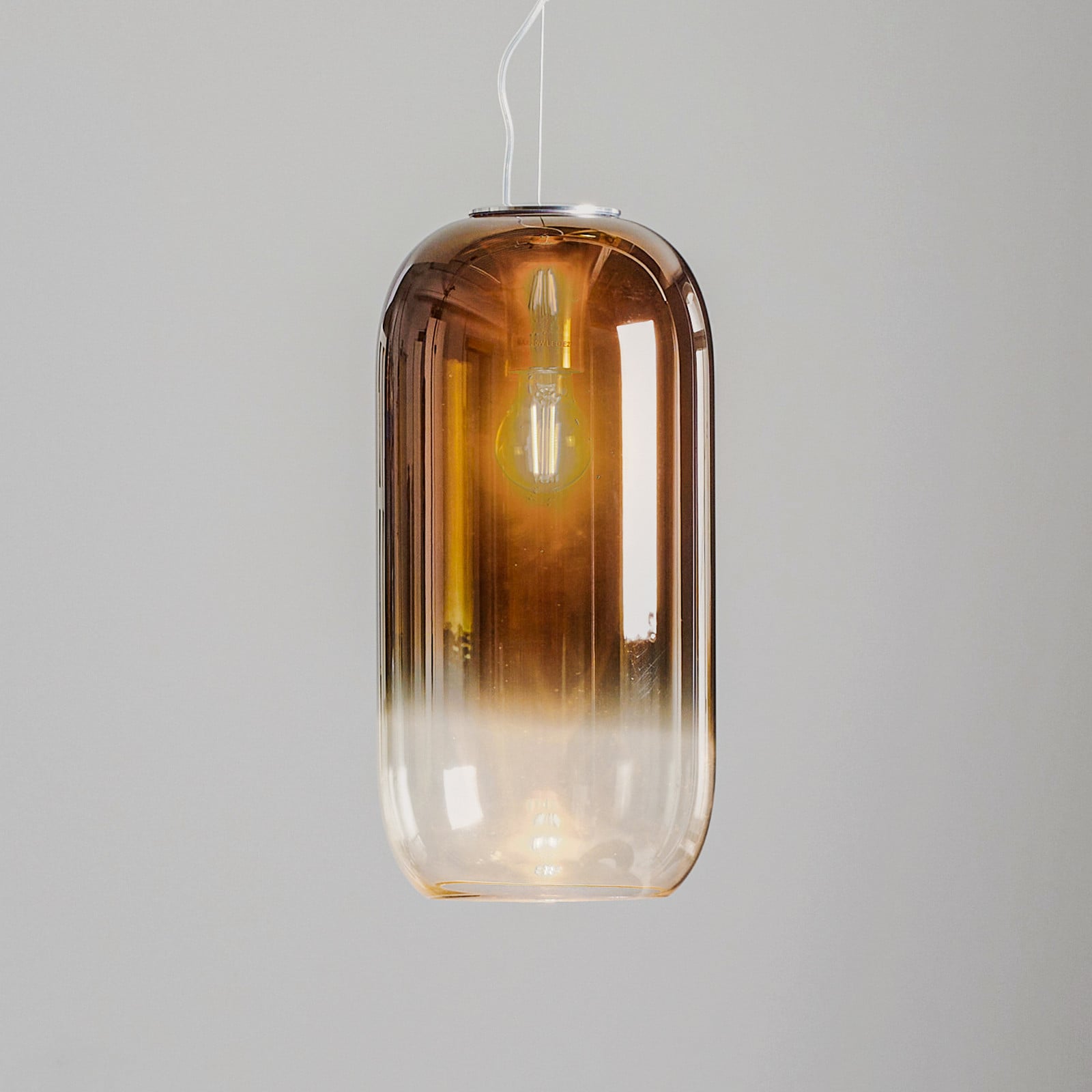 Gople Pendel Bronze Artemide - Stue - Design - Glas - Med én lyskilde