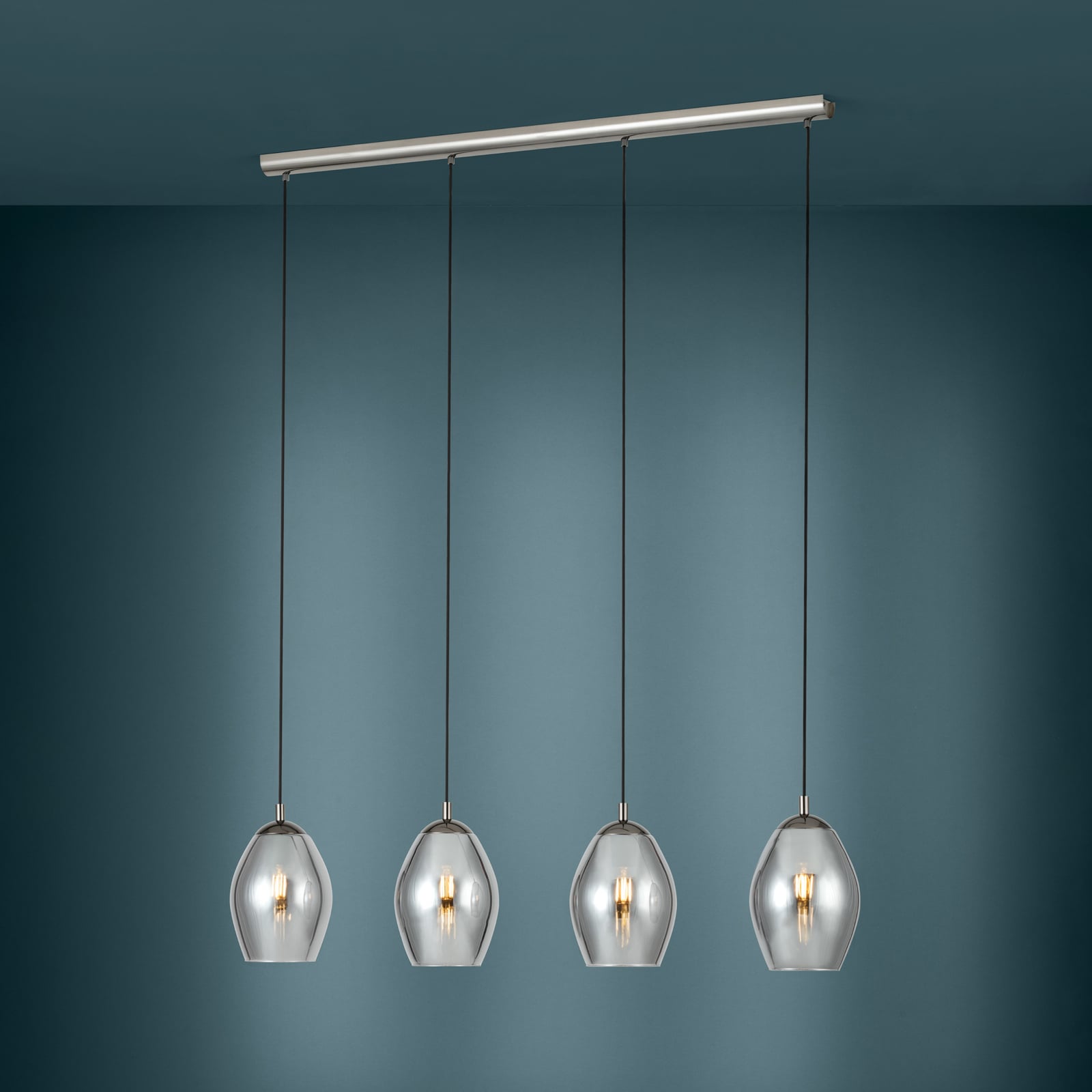 Závěsné světlo Estanys, černá, 4ramenná dlouhá - EGLO Stars of Light