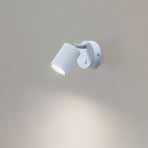 Fun spotlight till vägg, ljusblå, 14 cm hög, justerbar, GU10