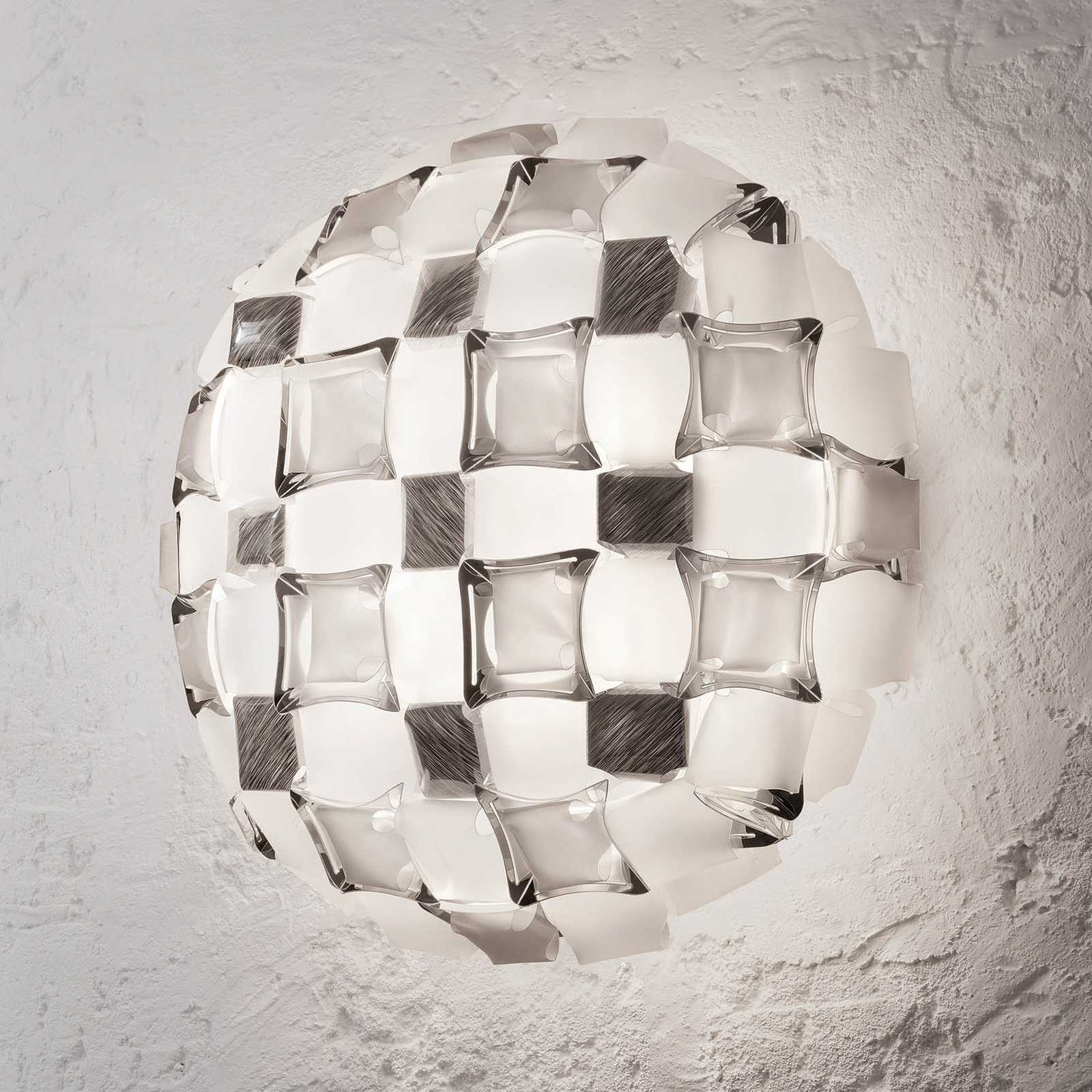 Slamp Mida lampa sufitowa, Ø67cm, platynowa/ biała