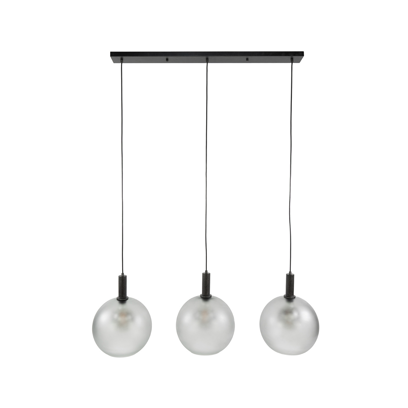 Pendelleuchte Bubble, grau, Glas, 3-flammig, E27, 110 cm Pendelleuchte Bubble, grau, Glas, 3-flammig, E27, 110 cm