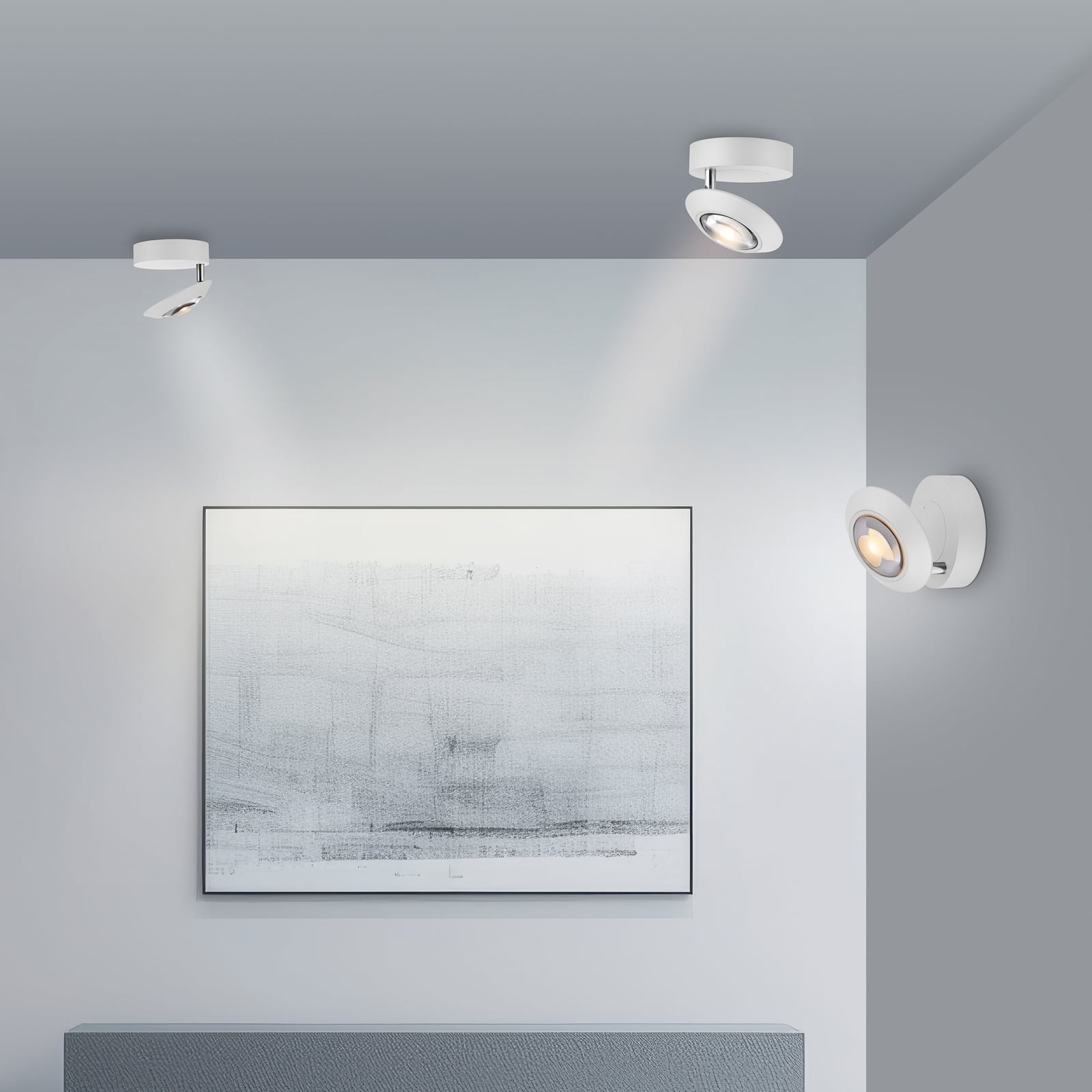 Oculis LED-Deckenlampe, weiß, Ø 15 cm, Eisen/Glas - PURE Oculis LED-Deckenlampe, weiß, Ø 15 cm, Eisen/Glas - PURE