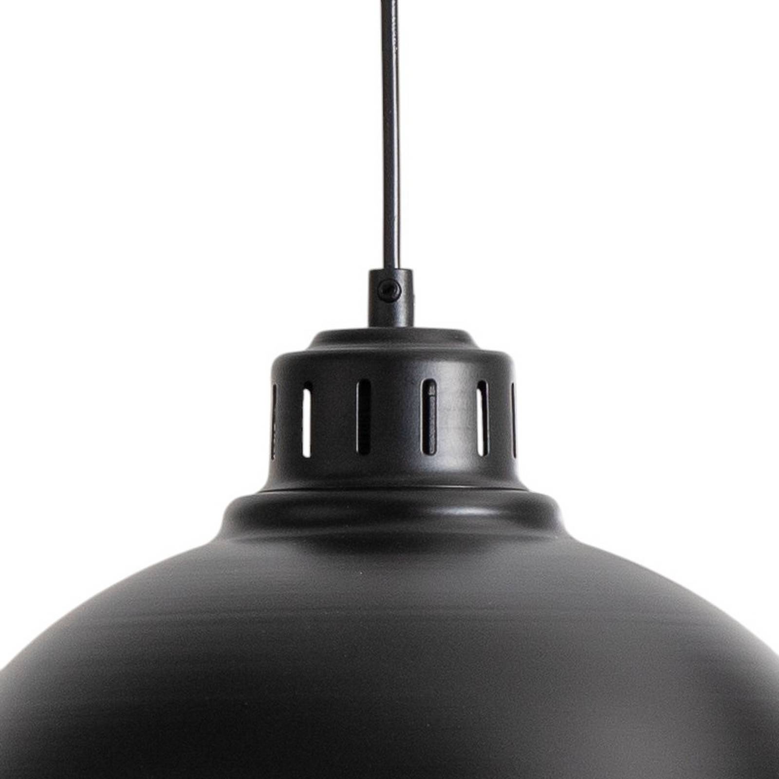 Duża lampa wisząca Sven, 1-punktowa, czarna, stal, E27