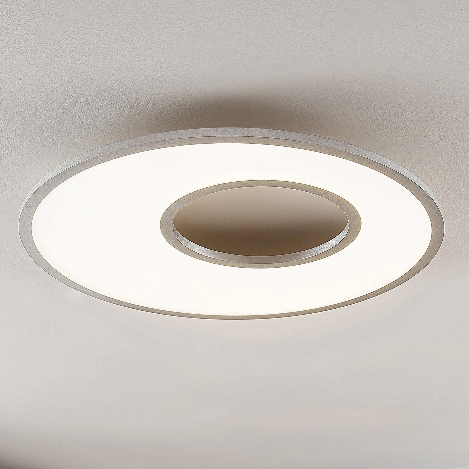 Lucande Durun plafonieră LED dimabilă CCT rotundă 60 cm - Bucătărie - modern - alb argint - Plastic