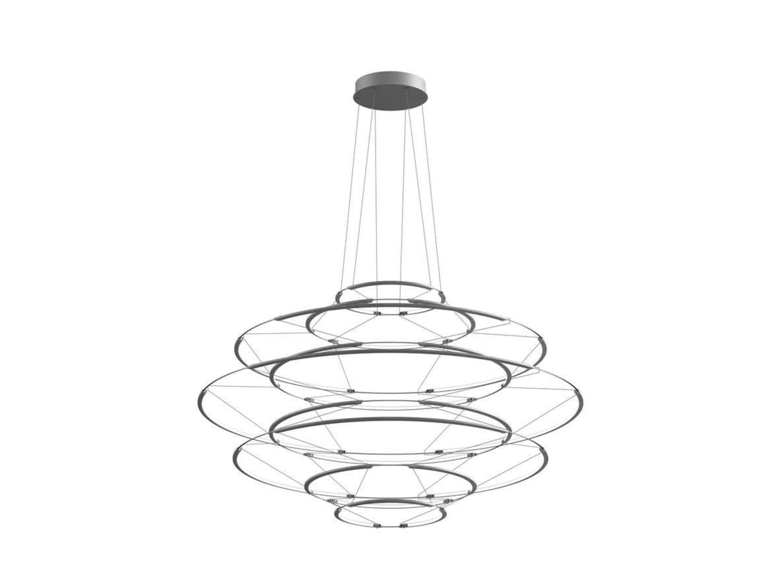 Drop 9 Lustră Pendul Satin Silver - Nemo Lighting