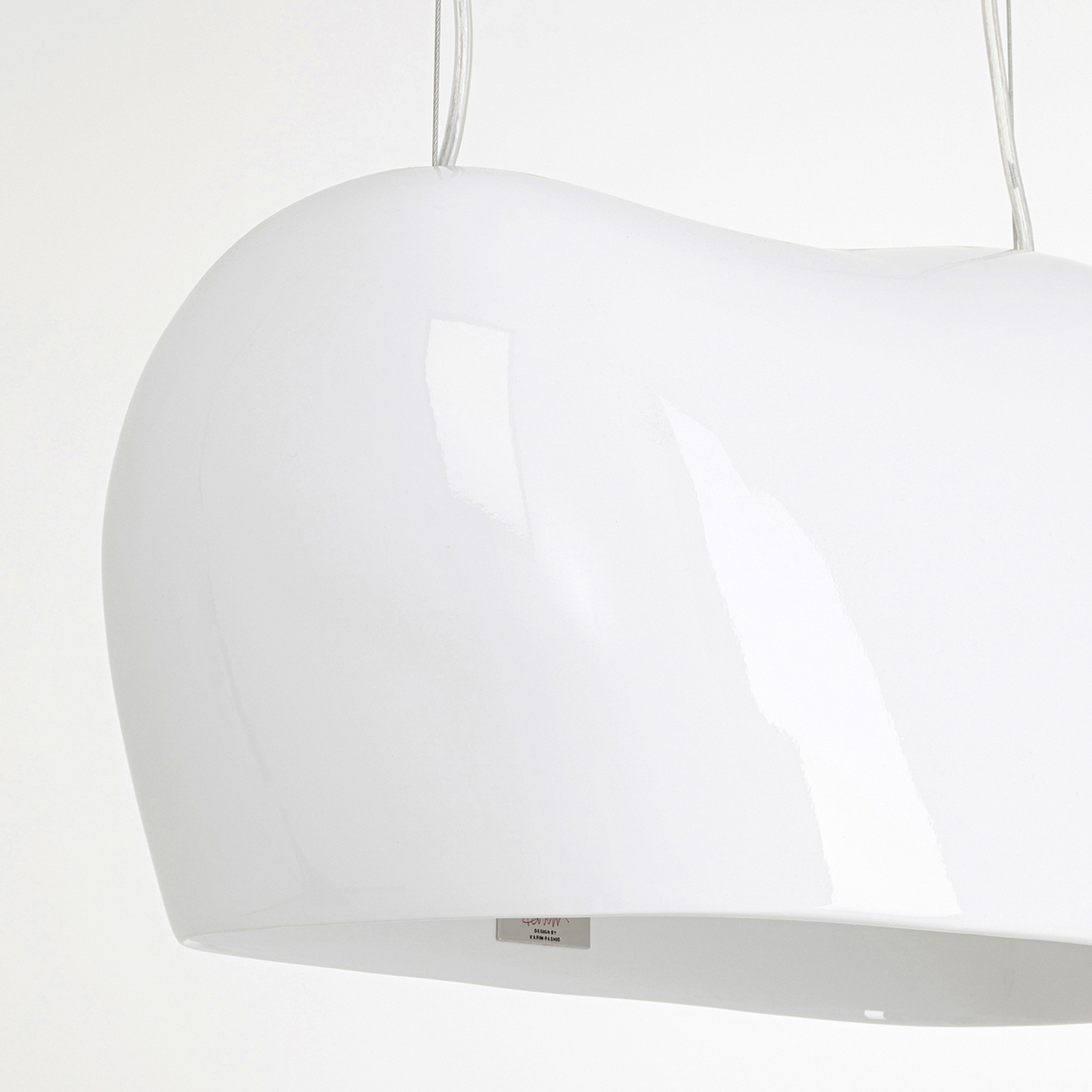 KARE Cloud pendant light, white, glass, 2-bulb, GU10