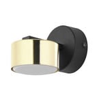 Applique Dallas, 1 luce, nero-oro