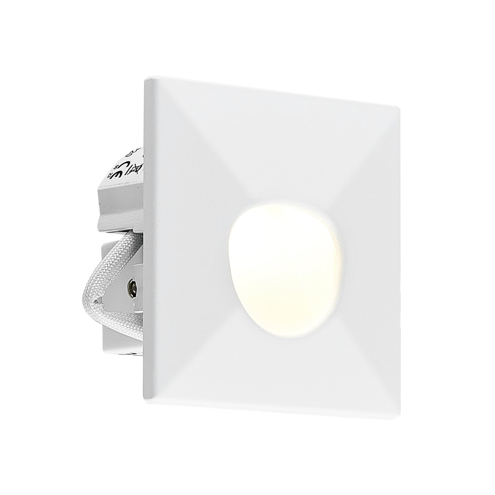 Molto Luce LED-Einbaulampe Wall 68 R Sina IP44 SQ, weiß, CCT