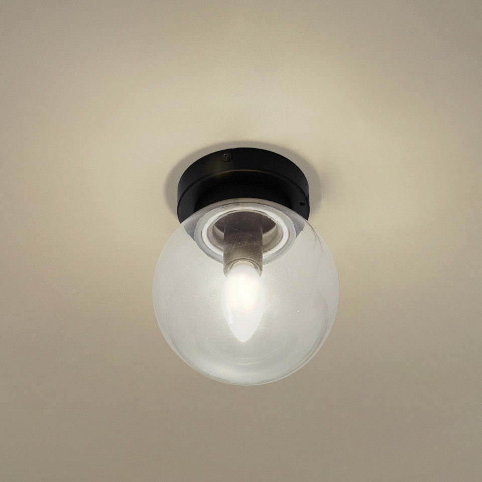 Lucande Badolo Plafond IP44, svart från Lucande