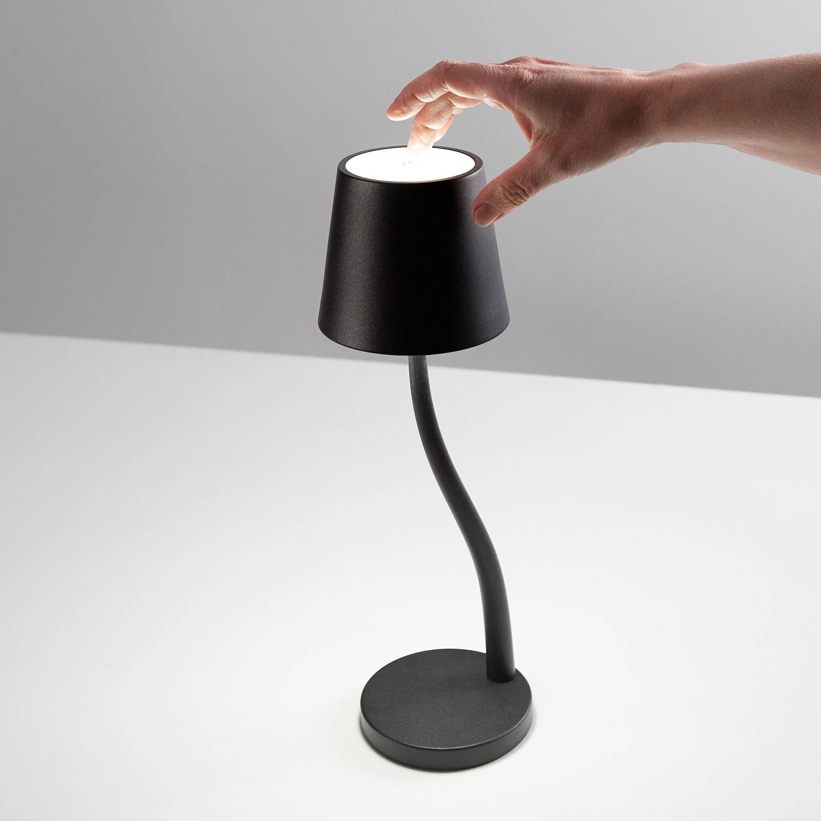 Fabas luce led asztali lámpa judy, akkumulátor, ip54, fekete