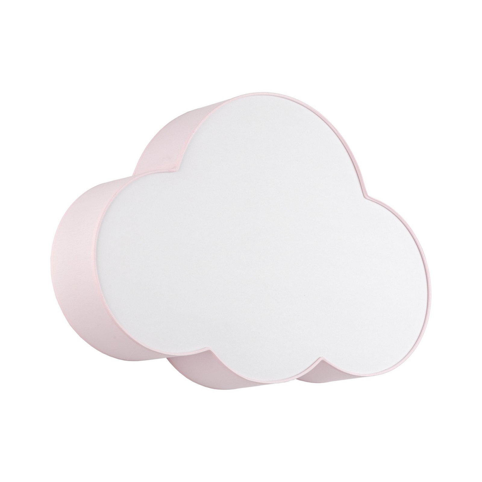 Griestu gaismeklis Cloud, rozā krāsā, 63 cm garš, tekstilmateriāls, mākonis, E27