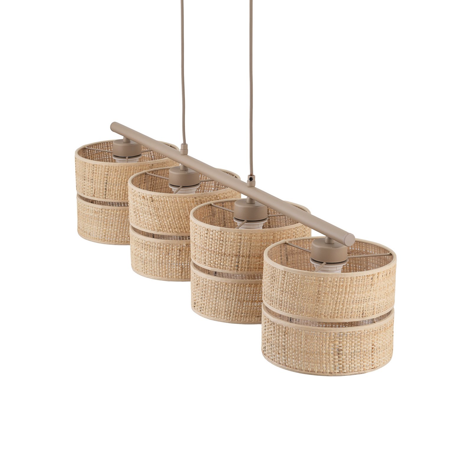 Calma lógó világítás, 4 izzós, bézs, raphás, hossza 95 cm Calma lógó világítás, 4 izzós, bézs, raphás, hossza 95 cm