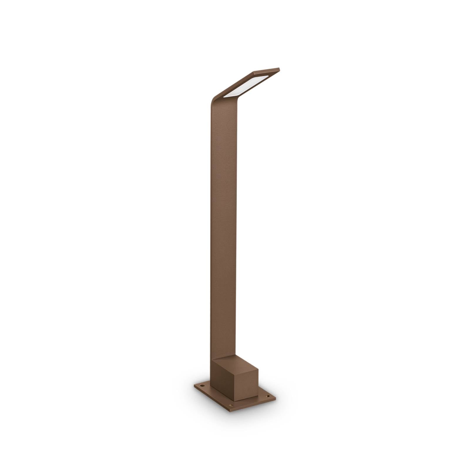 Ideal Lux LED-Wegeleuchte Agos braun 3.000 K Höhe 60 cm Alu