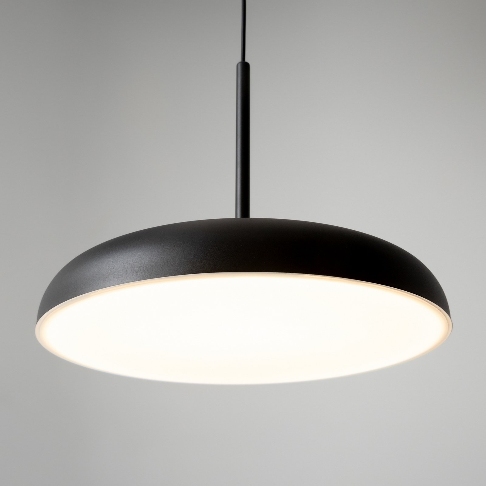 Maytoni Lampă suspendată LED Gerhard, Ø 40 cm, negru, metal