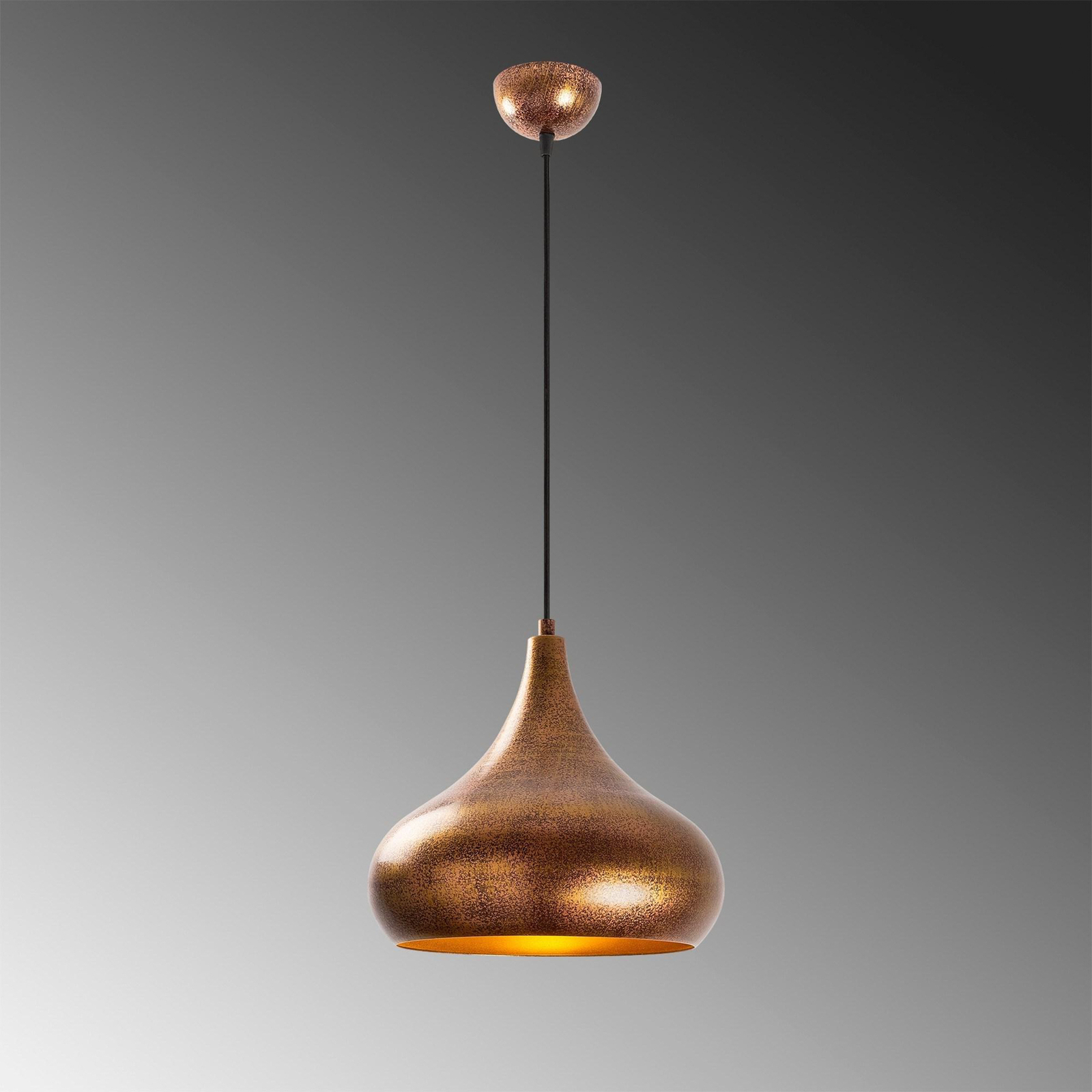 Muba 11550 pendant light, burnished brass, metal, Ø 26 cm