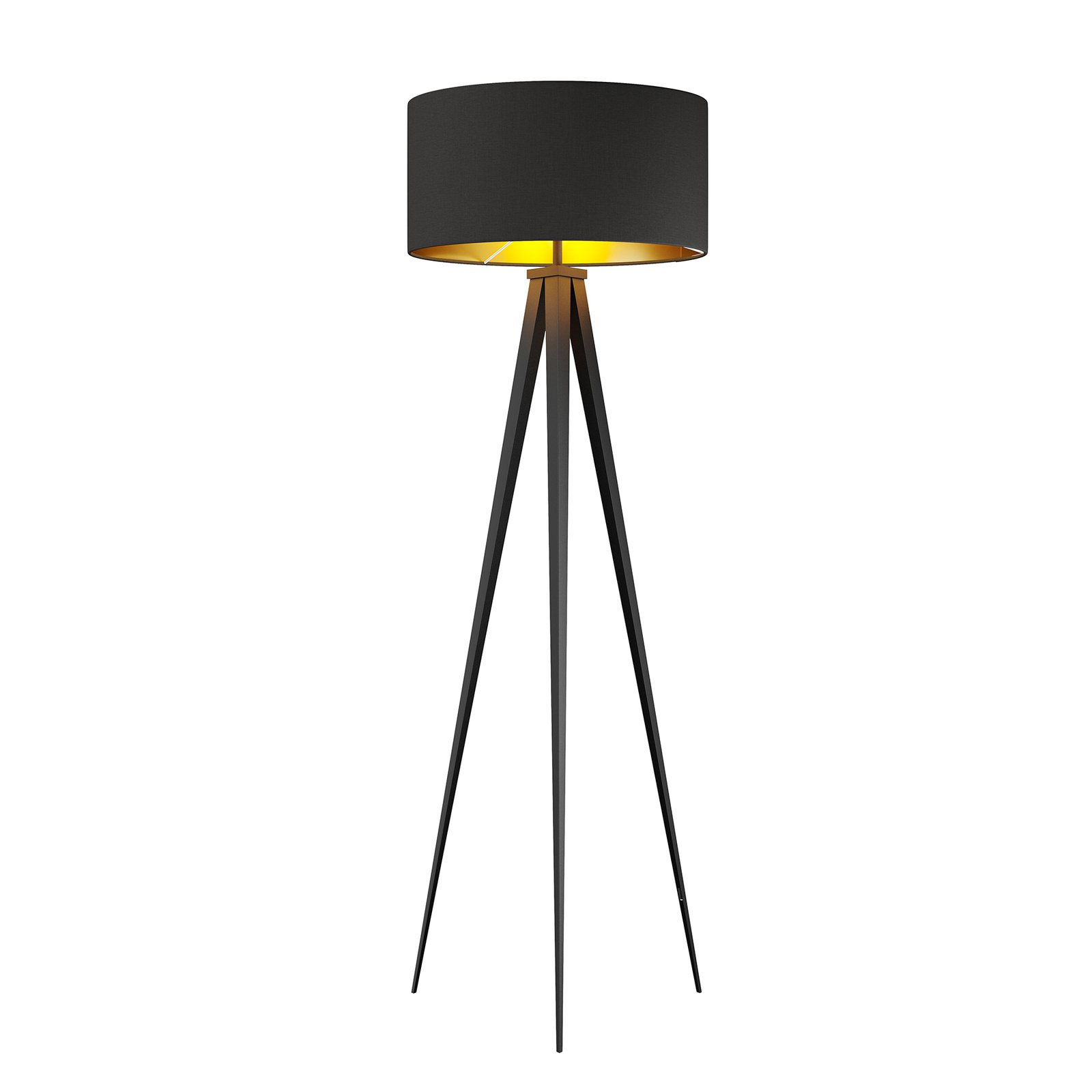 Benik Gulvlampe Black/Gold - Lindby