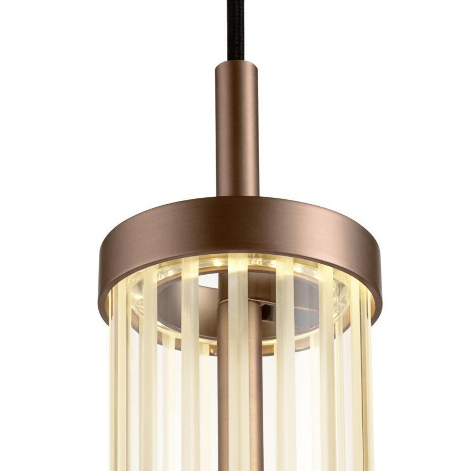 SLV LED-Pendellampe Quimera, kupferfarben, Ø 8 cm, CCT