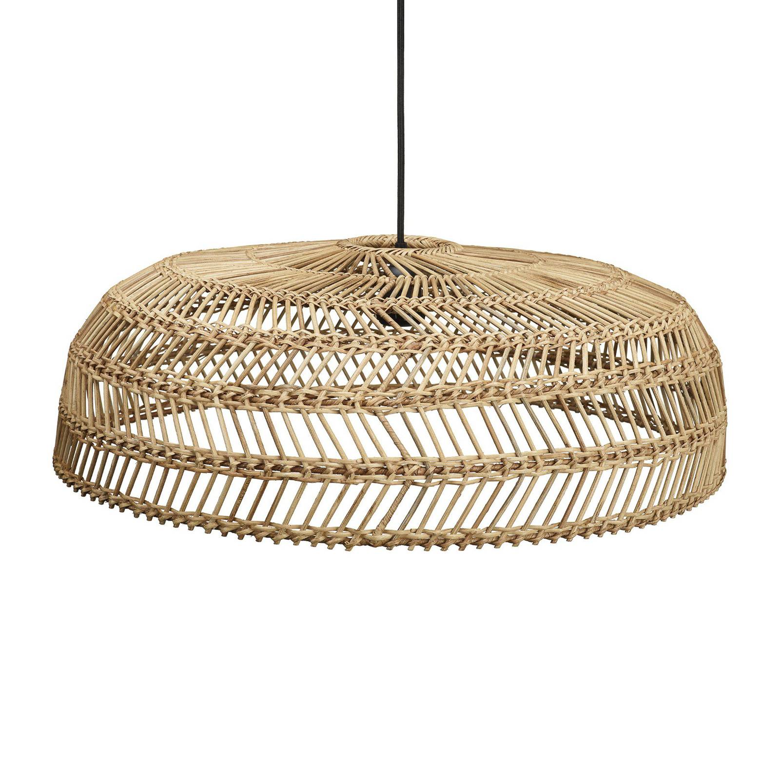 PR Home Denise -ulkoriippuvalo, rottinki, Ø 60 cm - riippuvalaisin ulkotiloihin vaalea puu, musta
