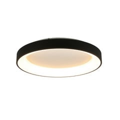 Lámpara de techo LED Niseko II CCT control remoto, Ø 65cm, negro