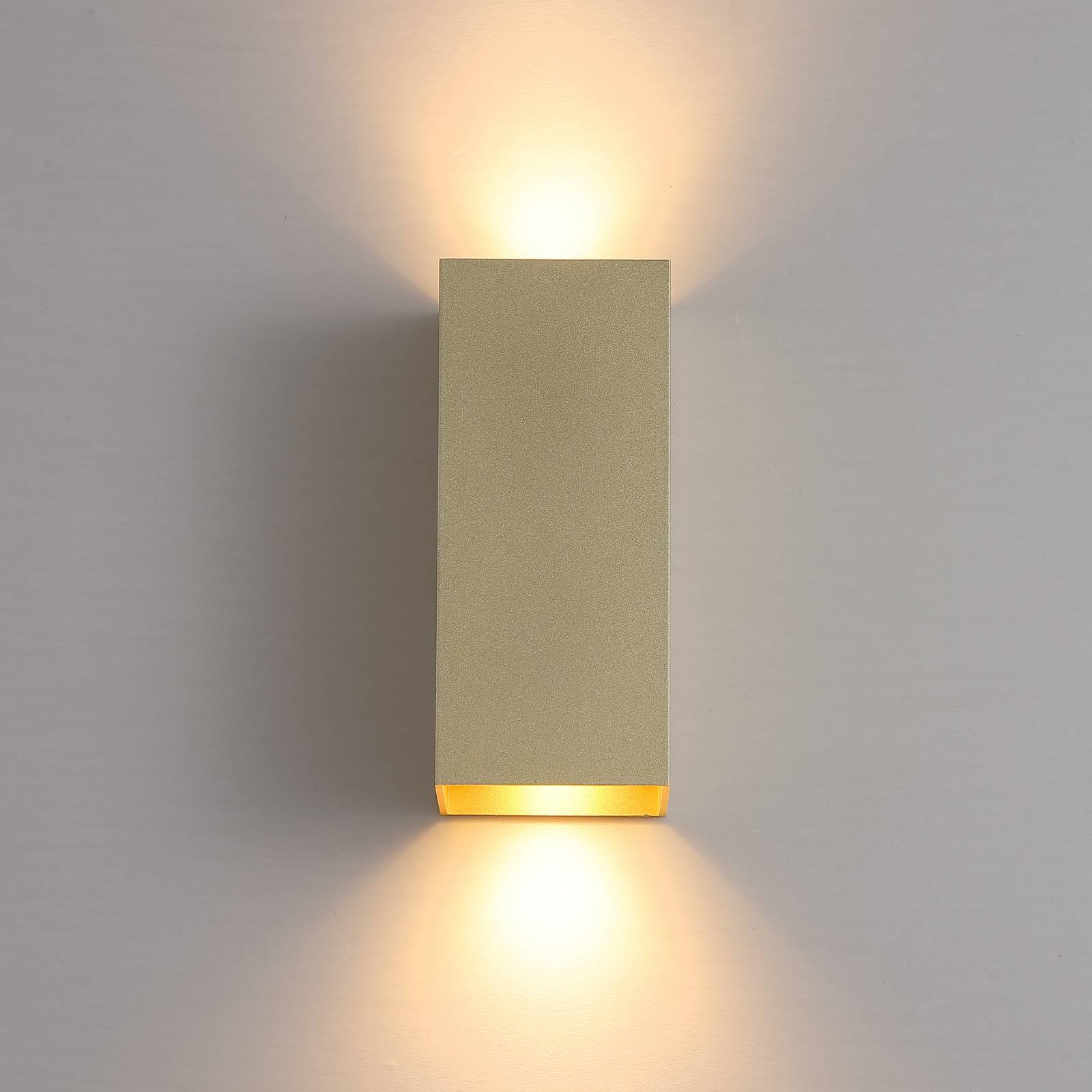Wandlampe London Square, goldfarben, Höhe 15 cm, 2-flg. günstig online kaufen