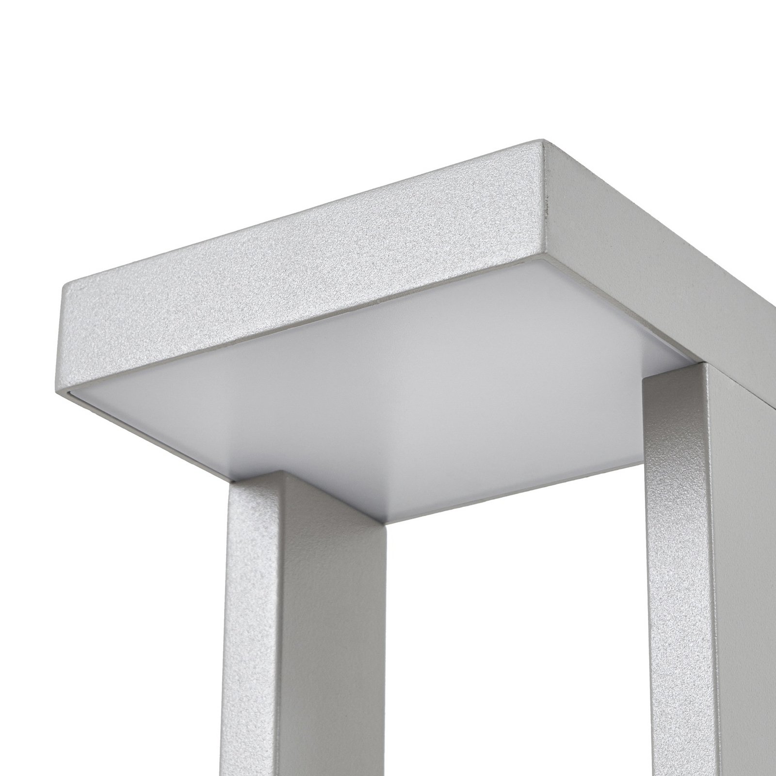 Lindby LED takų šviestuvas Lonete, pilkos spalvos, aukštis 65 cm, IP65