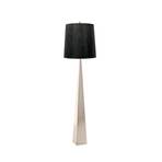 Ascent floor lamp, polished nickel, black lampshade