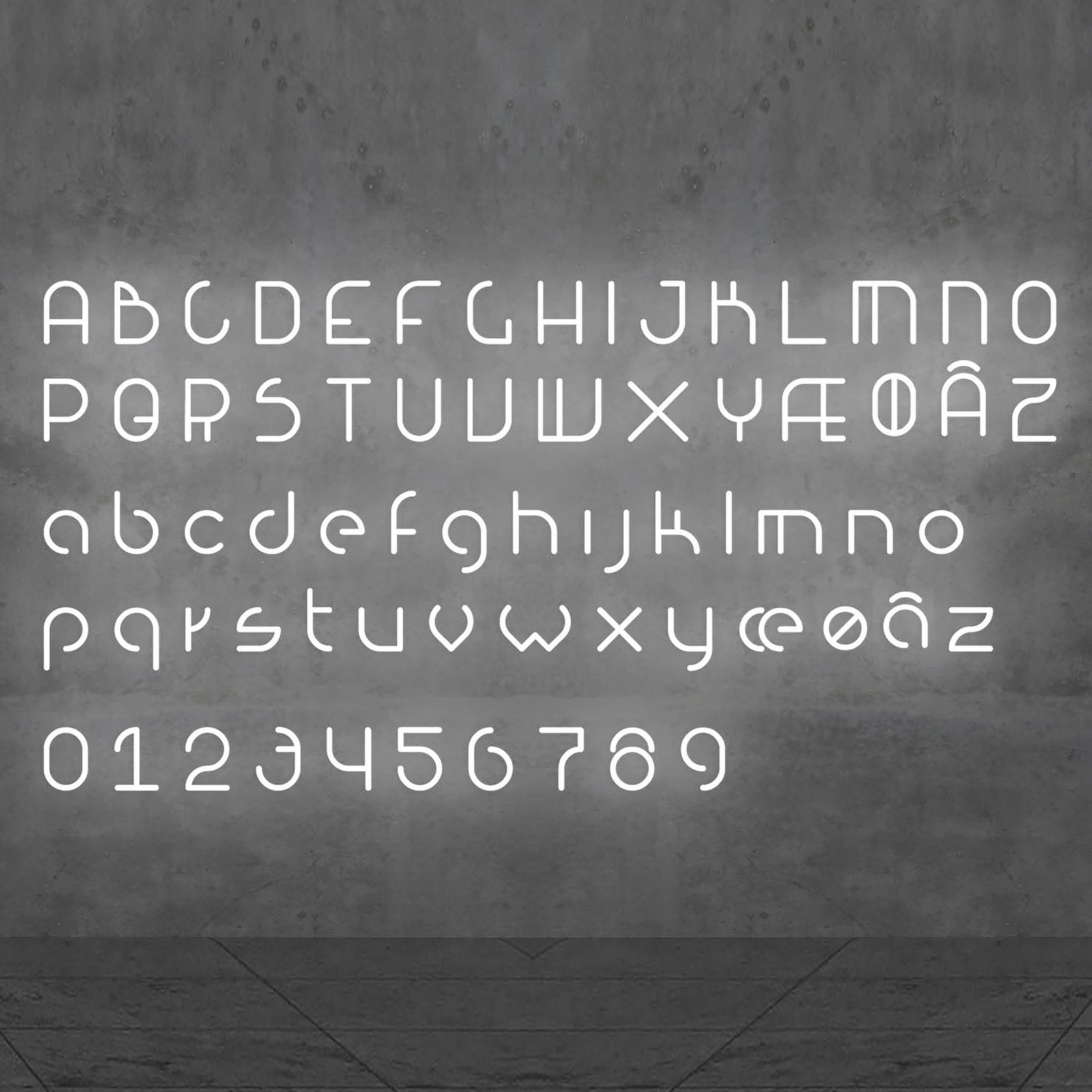Artemide Alphabet of Light wall light number 0