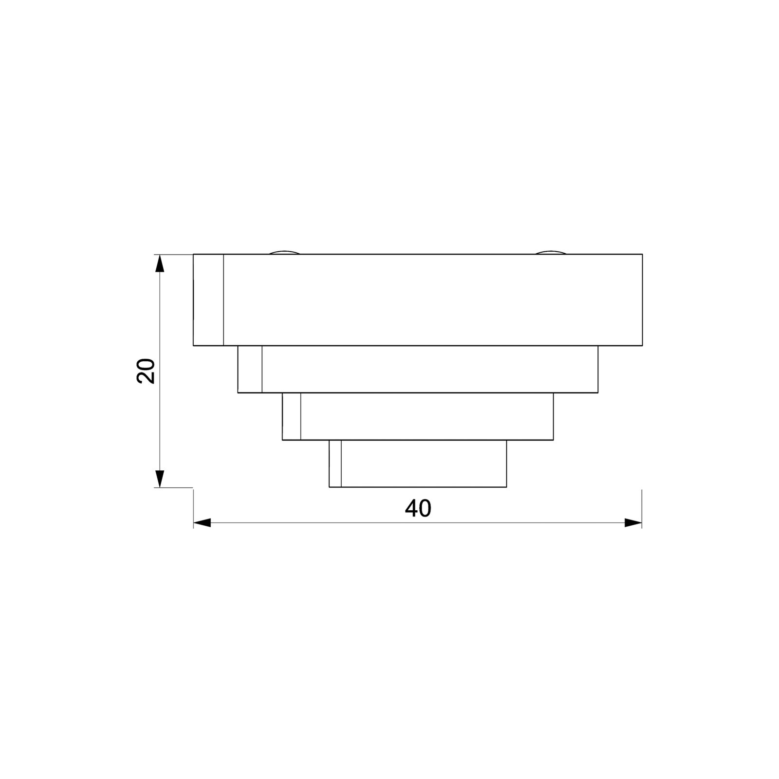 Wandleuchte Rings, titanfarben, Stahl, 2 x E27