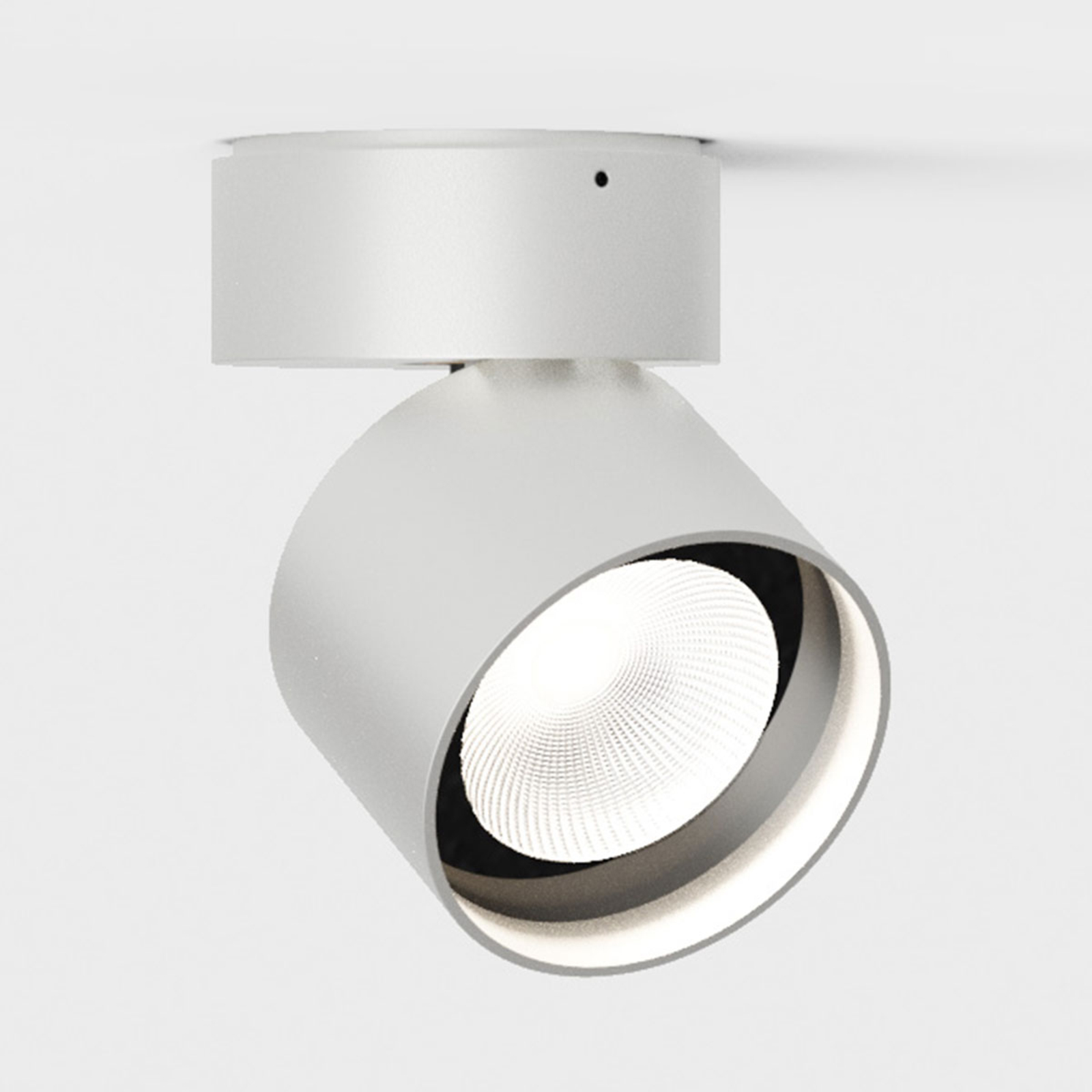 IP44.de Pro pivotable LED outdoor spotlight, white, cast aluminium, security glass, 15 W, energy efficiency: A+, H: 11.7 cm