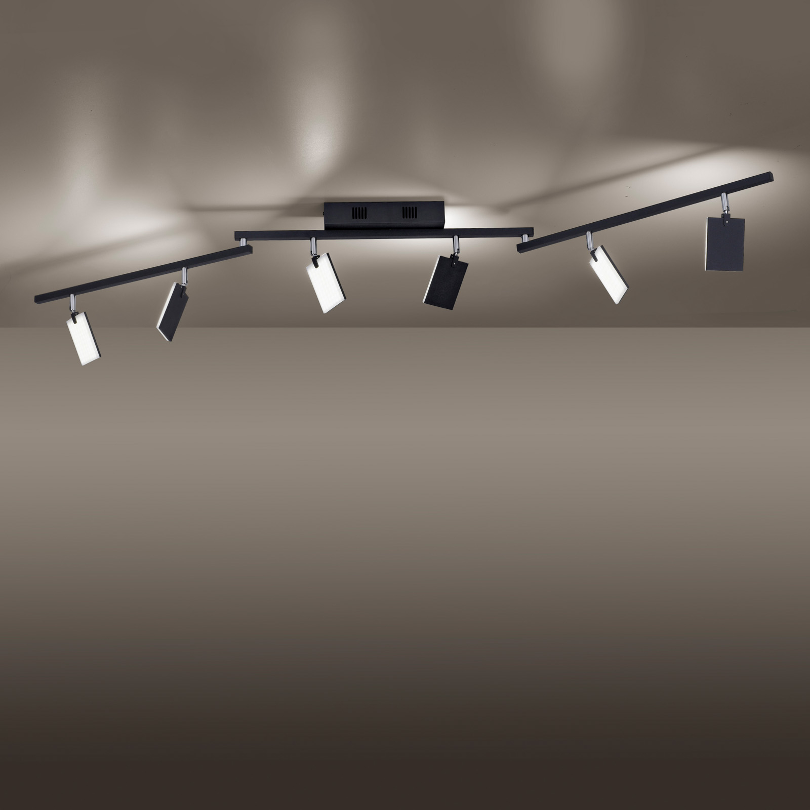 PURE Mira plafondlamp 6-lamps remote CCT zwart