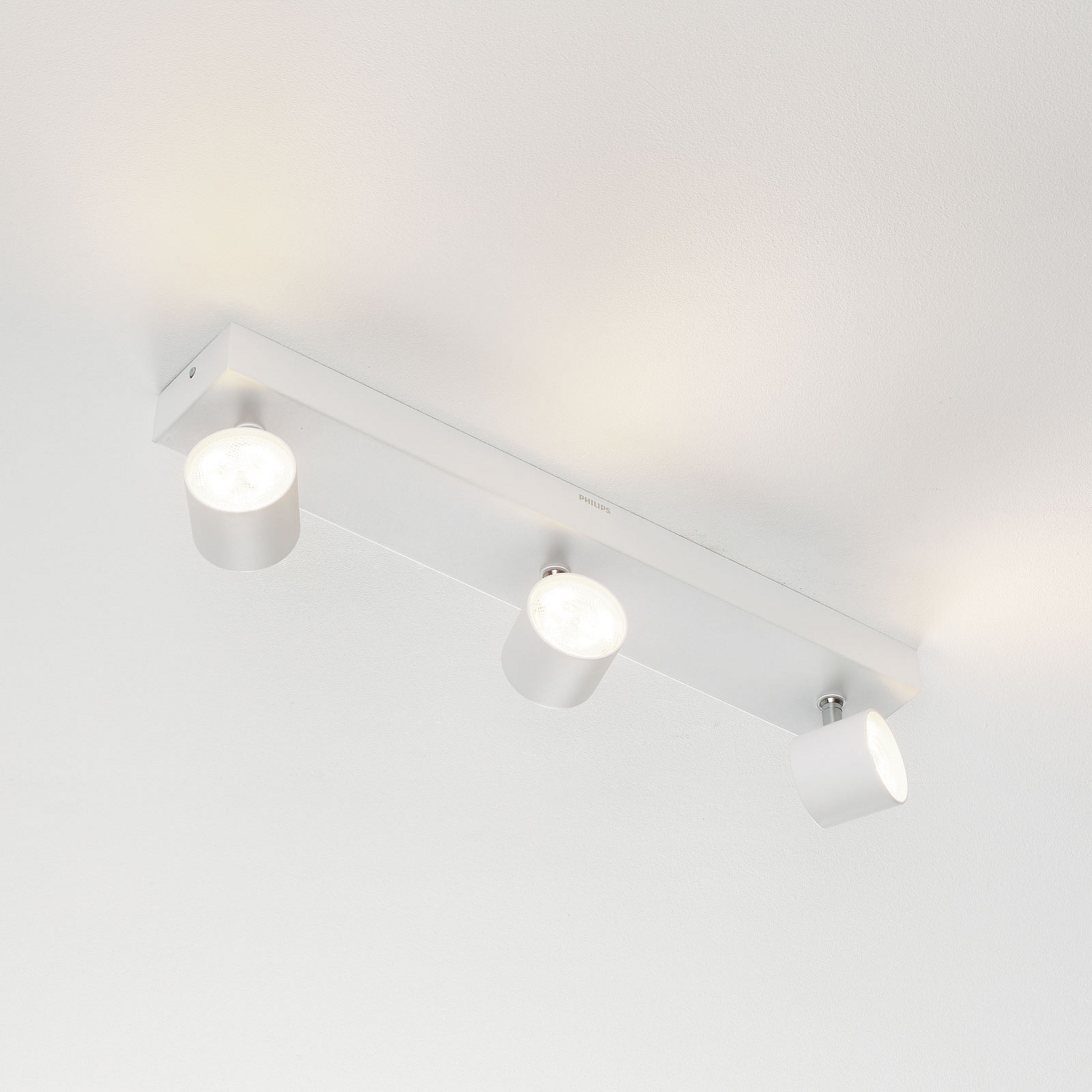 Spot LED à 3 lampes Star, warmglow, blanc