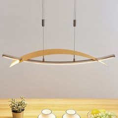 Lucande Lámpara colgante LED Marija, 91 cm, dorada, atenuable