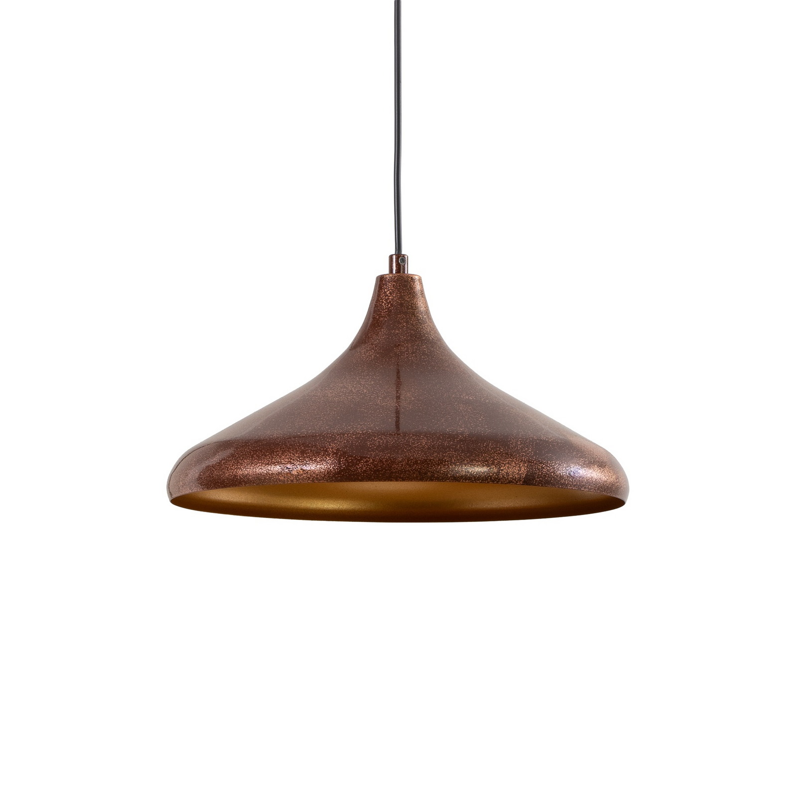 Claus pendant light, copper/gold, Ø 35 cm, metal