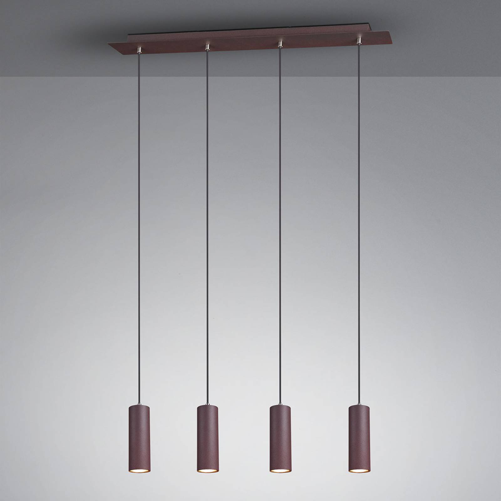 Trio lighting függő lámpa marley rozsda színű 4-izzós