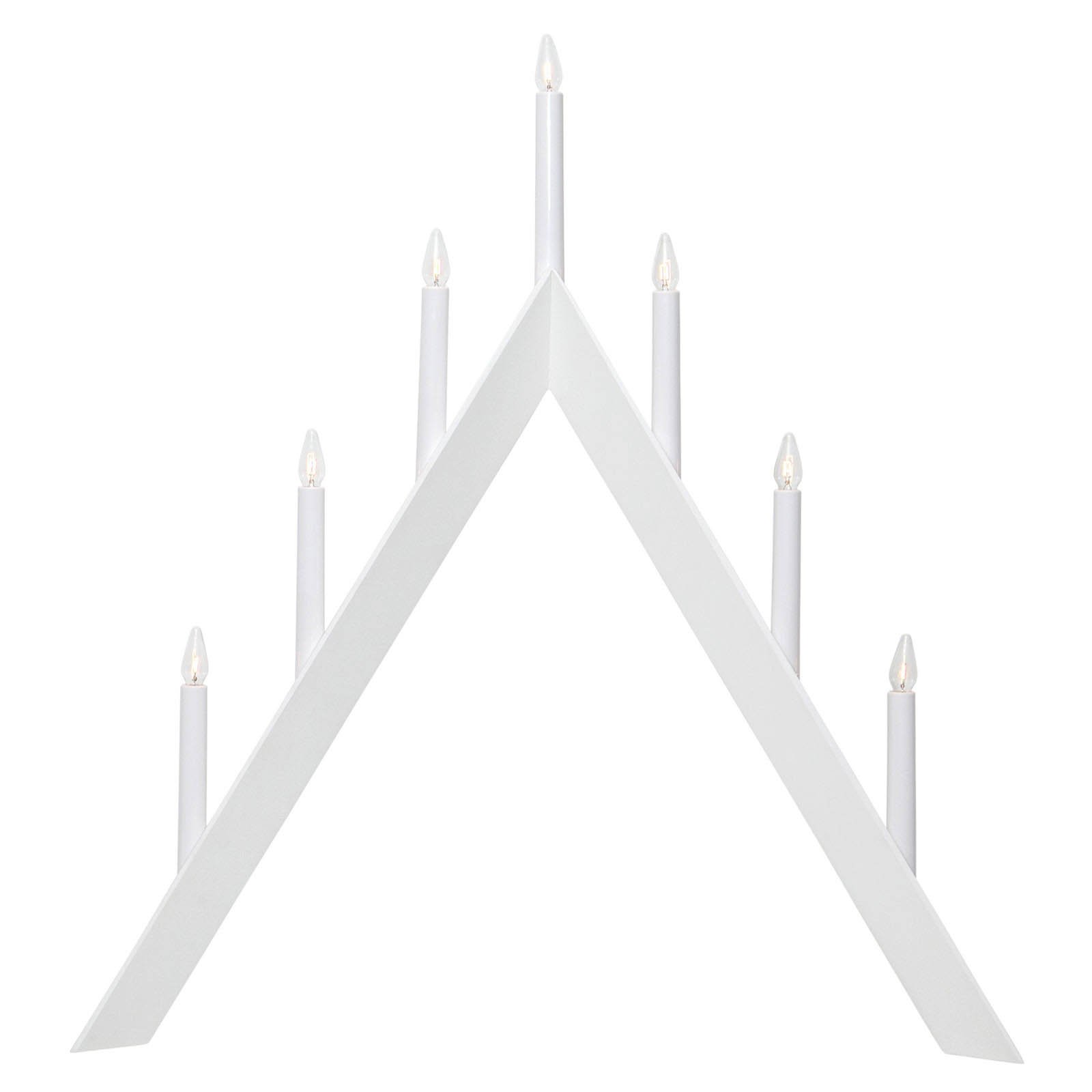 Świecznik Arrow, szpiczasty, 7-płomienny, biały
